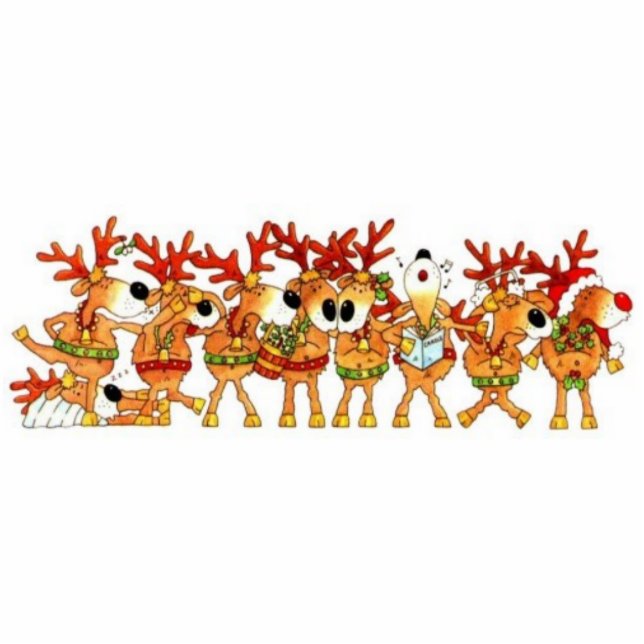 Photo Sculpter - Reindeer Christmas Magnet (Front)