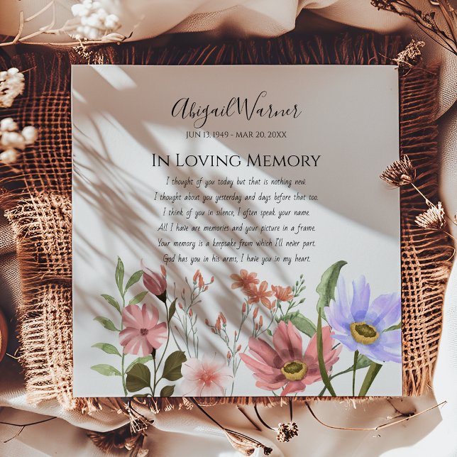  Photo Seed Packet Memorial Funeral Favor Envelope (Creator Uploaded)