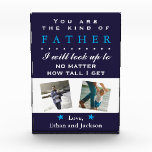 Photo Sentimental Fathers Day Birthday Glass Block<br><div class="desc">Photo Sentimental Fathers Day or Birthday Glass Block will be a great gift that he will be proud of! It will be a cherished keepsake for years to come for the Dad who is hard to shop for! He can use this at home or the office! See through glass behind...</div>