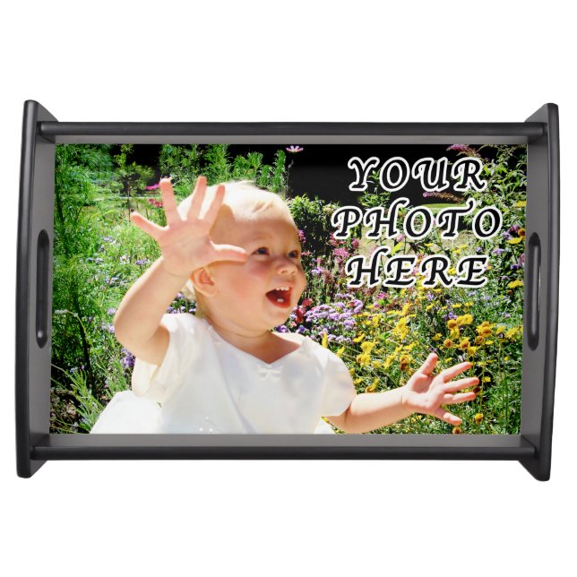 Photo Serving Tray with YOUR PHOTO and INSTRUCTION (Front)