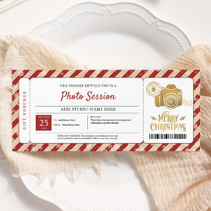 Photo Session Christmas Gift Certificate Invitation