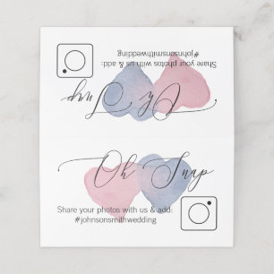 Photo Share Folded table card #hashtag Hearts