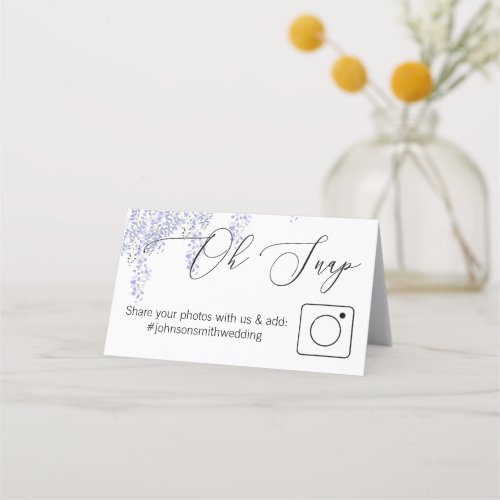 Photo Share Folded table card Wisteria