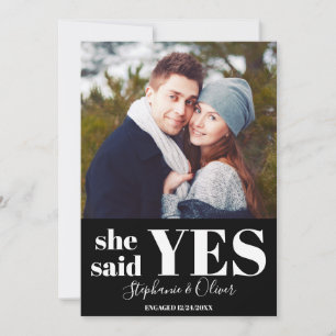 Photo She Said Yes Engagement Announcement