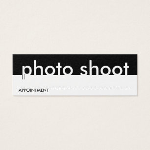 photo shoot appointment card