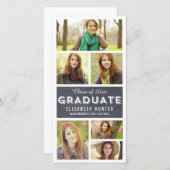 Photo Showcase CHALKBOARD Graduation Photo Cards (Front/Back)
