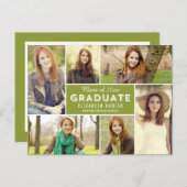 Photo Showcase EDITABLE COLOR Graduation Postcard (Front/Back)