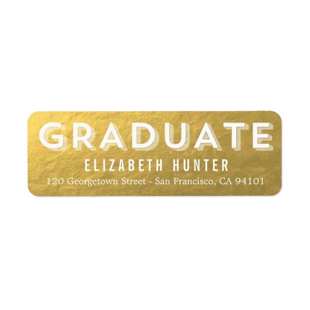 Photo Showcase GOLD Graduation Label