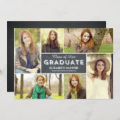 Photo Showcase Graduation Invitation - Chalk (Front/Back)