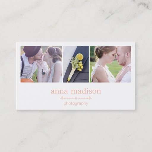 Customizable Photo Showcase Photography Business Card - Pink
