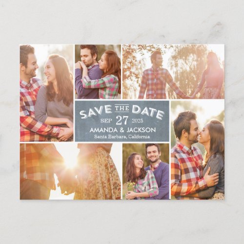 Photo Showcase Save The Date Postcard