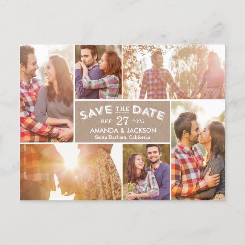 Photo Showcase Save The Date Postcard