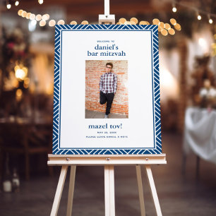 Photo Sign In Board, Modern Mitzvah L Foam Board