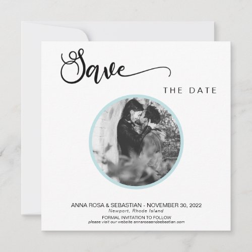 *~* PHOTO Simple Boho Wedding Save The Date