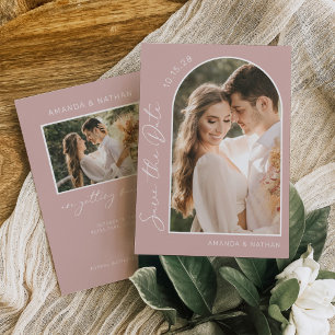 Photo Simple Elegant Blush Pink Wedding Save The Date