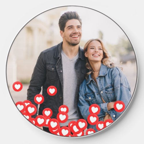 Photo Simple Modern Romantic Modern Love Hearts  Wireless Charger