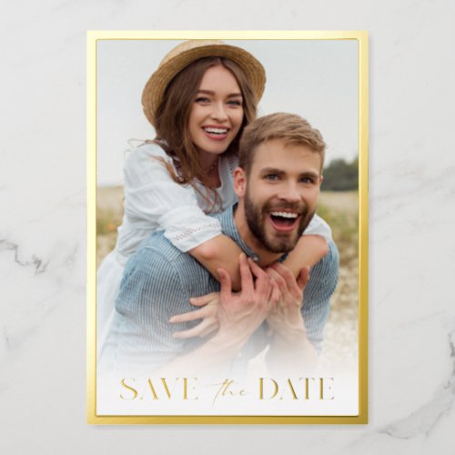 Photo Simple Save The Date Foil Invitation