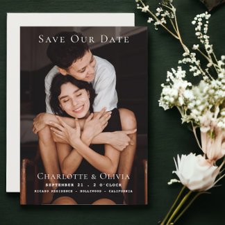 Photo Simple Save The Date Wedding