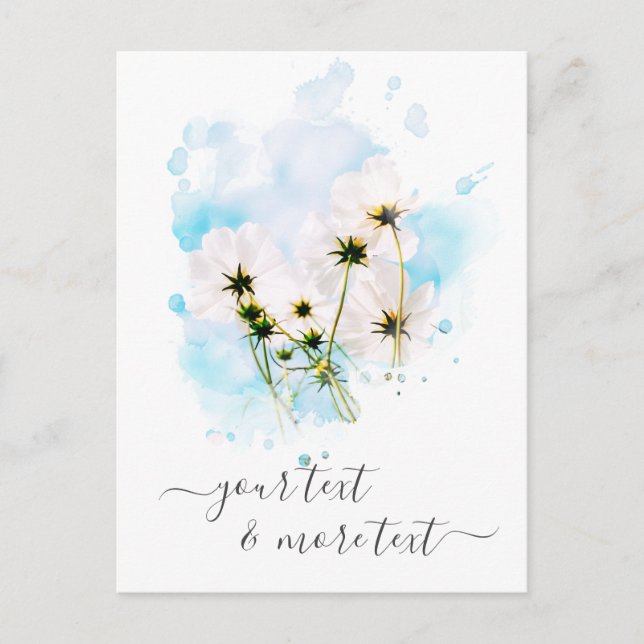 *~* Photo SKY Pink Flowers FLORAL AR15 Postcard (Front)