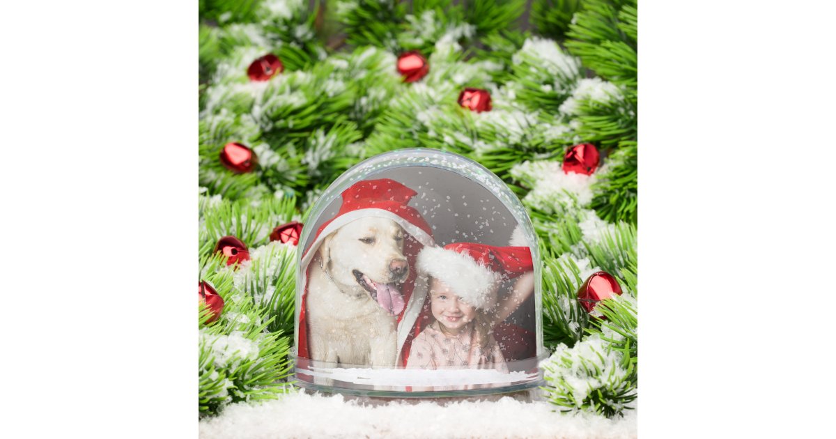 Photo Snow Globe | Double Sided Custom Christmas | Zazzle