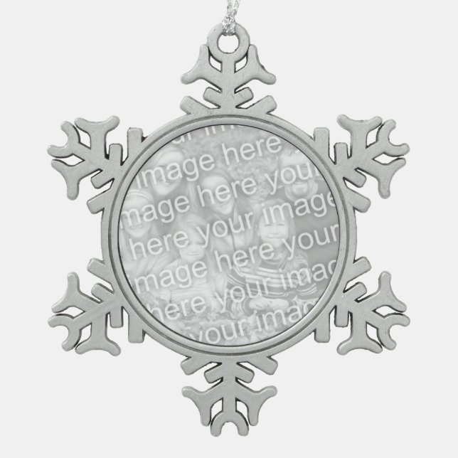 Photo snowflake ornament | Add Christmas picture (Front)