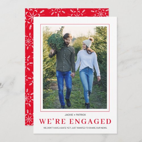 PHOTO Snowflake Were Engaged Engagement Announcement