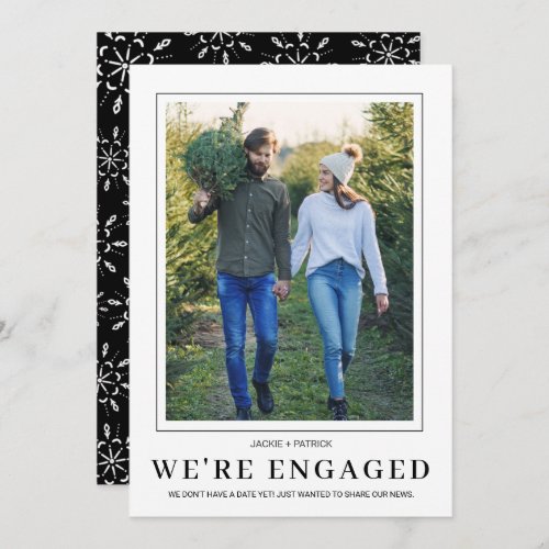 PHOTO Snowflake Were Engaged Engagement Announcement