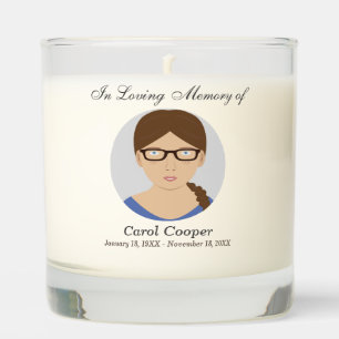 Photo Sober Funeral Memorial Scented Candle