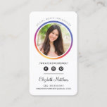 Photo Social Media Instagram Headshot Circle Business Card at Zazzle