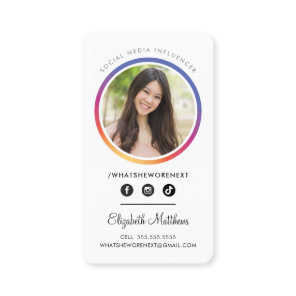 PHOTO SOCIAL MEDIA instagram headshot circle Business Card