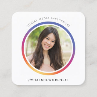 PHOTO SOCIAL MEDIA instagram image circle border Square Business Card