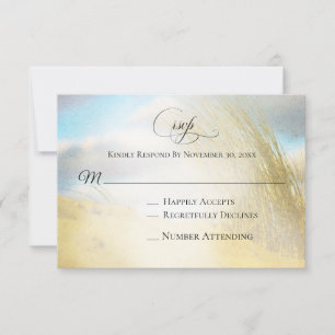 *~* Photo Soft Dune Beach Grass RSVP Wedding