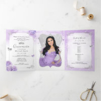 Photo Spanish Light Purple and Silver Quinceanera