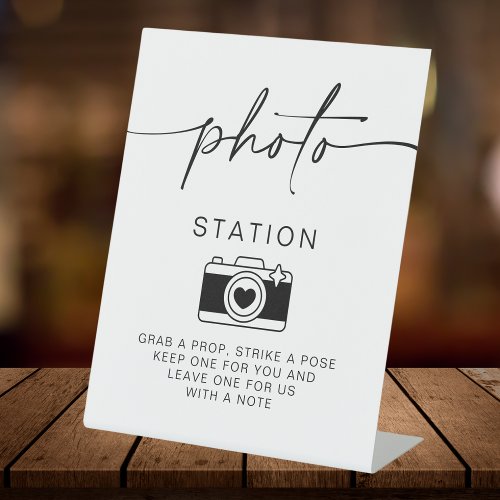 Photo Station Minimalist Wedding Guestbook Sign