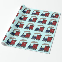 Photo Steam Train Choo Choo Wrapper Paper
