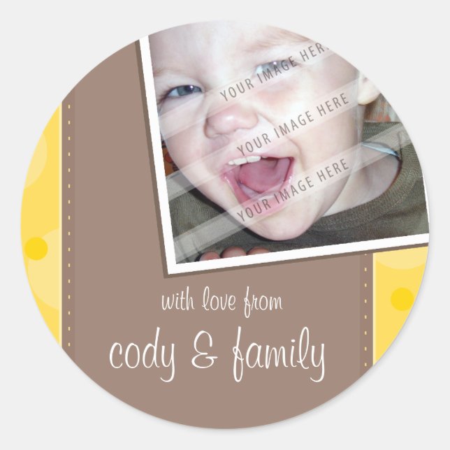 PHOTO STICKER SEAL :: cheeky spotted 4 (Front)