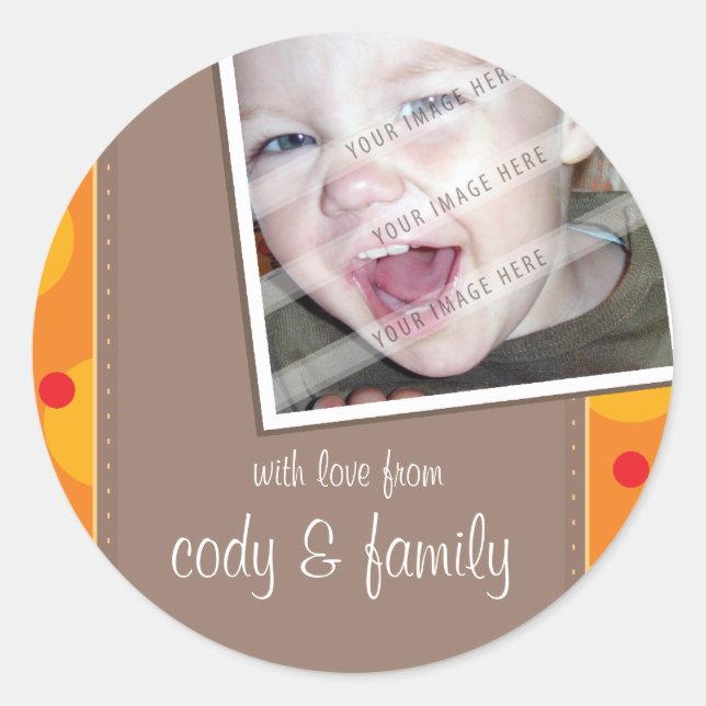 PHOTO STICKER SEAL :: cheeky spotted 8 (Front)