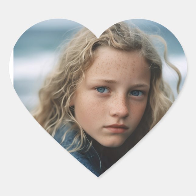 PHOTO STICKERS CUSTOM HEART SHAPED (Front)
