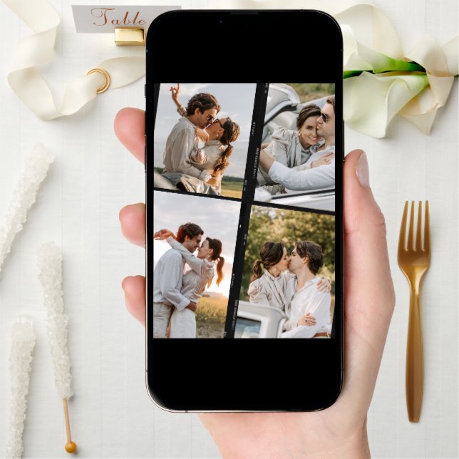 Photo Strip Modern Wedding Save the Date (Front Digital)