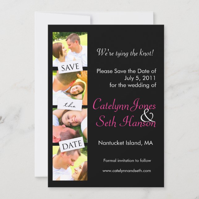 Photo Strip Save the Date! Date (Front)