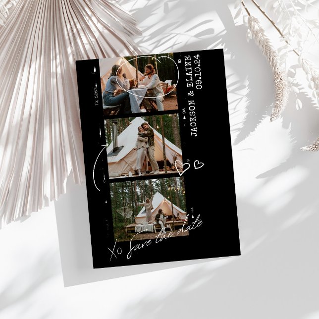 Photo Strip Trendy Modern Photo Wedding Save The Date (Creator Uploaded)