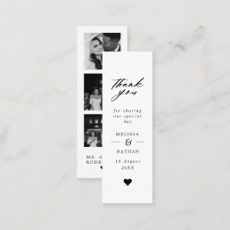 Photo Strip Wedding Favor Thank You Bookmark Calling Card