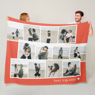 Photo Strips Custom Color Personalized Blanket