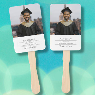 Photo Style Minimalist Graduation Hand Fan