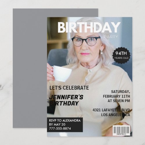 Photo Stylish Magazine Cover for her 94th birthday