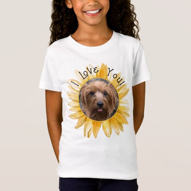 Photo SunflowerI Love You Personalized  T-Shirt (Front)