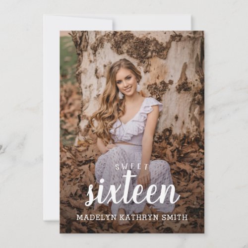 Photo Sweet Sixteen Invitation