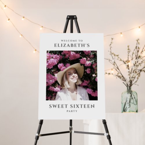 Photo Sweet Sixteen Party Welcome Sign