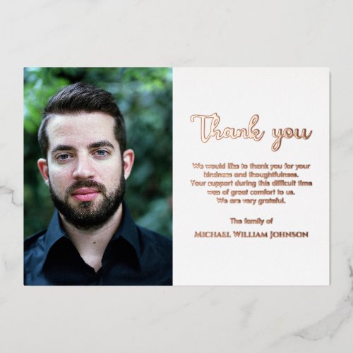 Photo Sympathy Bereavement Funeral White Rose Gold