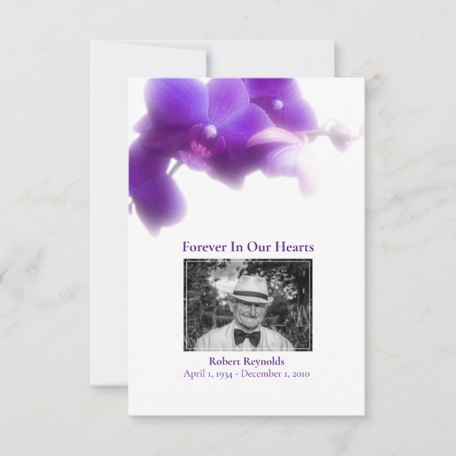 Photo Sympathy Funeral Floral Thank You Card (Front)